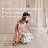 MODU Explorer Set 20 pieces, Мягкий конструктор  20 деталей, 15 моделей, безопасная развивающая игрушка для детей 0 6 лет из EPP, песочно-серый/медово-жёлтый