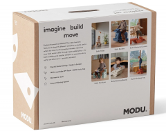 MODU Explorer Set 20 pieces, Мягкий конструктор  20 деталей, 15 моделей, безопасная развивающая игрушка для детей 0 6 лет из EPP, песочно-серый/медово-жёлтый