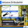 ZMC ZMC Gaskocher 2-in-1 Gaskocher inkl. Zubehor einflammiger Camping-Kocher, (mit Grillplatte + Grillrost, stufenlos regulierbar, Tischgrill), mit Tragekoffer, 3,8kg, Piezo-Zundung Warmeleistung: 2,2KW  Газовая плита ZMC Газовая плита 2-в-1, включая аксе