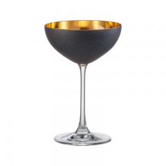 Eisch Eisch Cosmo schwarz gold Dessertschale Glas 250 ml / 17 cm Десертная чаша Eisch Cosmo из черного золота, стеклянная, 250 мл / 17 см