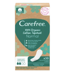 Carefree  Slipeinlagen Organic Cotton Normal 30 St, Карефри Ежедневные прокладки из органического хлопка Normal 30шт, 10 упаковок (300 штук)