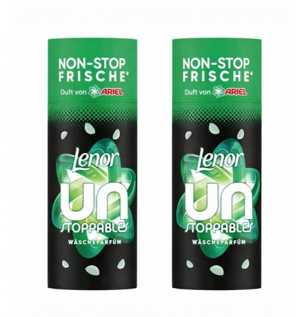 Lenor UNSTOPPABLES Wascheparfum Duft von Ariel 155g x 2st, Парфюм для стирки в гранулах 2 шт х 155 г запах свежести, 310 г