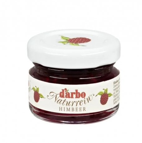 d'arbo  Naturrein Konfiture Sortiment 5 Sorten Miniglaser 60st x 28g,  Конфитюр ассорти порционный (Австрия), 60 шт по 28 г, 1.68 кг, набор мини-джемов, фруктовые вкусы, для завтраков и отелей