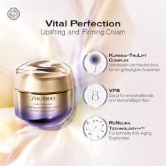 Shiseido Uplifting &amp; Firming Day Cream, Шисейдо Дневной лифтинг-крем VITAL PERFECTION повышающий упругость кожи SPF30, 50 мл
