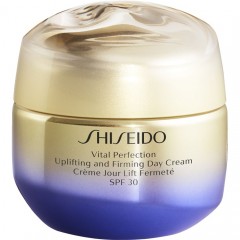 Shiseido Uplifting &amp; Firming Day Cream, Шисейдо Дневной лифтинг-крем VITAL PERFECTION повышающий упругость кожи SPF30, 50 мл