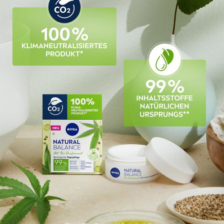Nivea Natural Balance Hanf Tagespflege  Дневной уход с коноплей Natural Balance