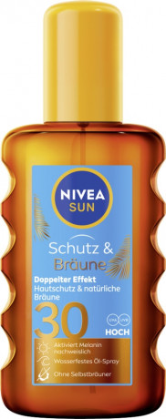 NIVEA SUN Schutz & Braune Sonnenol LSF 30, 200 ml, Нивеа Солнцезащитное масло для загара, SPF 30, красивый загар, 200 мл
