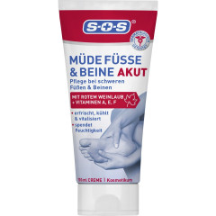 SOS Mude Fusse & Beine Akut, 100 ml, SOS Крем для уставших ног и стоп, снимает тяжесть и отёчность, 100 мл