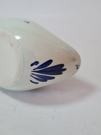 Башмачок декоративный винтажный Delft Blue Holland, бело-голубой дельфтский фарфор с изображением мельницы и цветов, 18 x 5 x 8 см, Голландия, 1960-70гг.