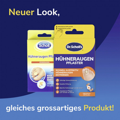 SCHOLL Huhneraugen Pflaster, 4 St, Шолль Пластырь от мозолей, 4 шт