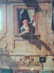 Картина винтажная &quot;Перехваченное любовное письмо&quot; Spitzweg, 34,5 x 23,5 см, Германия, 1960-70гг.