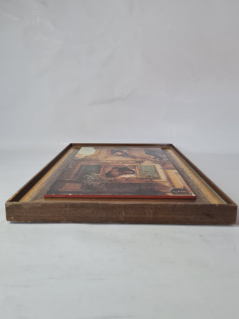 Картина винтажная "Перехваченное любовное письмо" Spitzweg, 34,5 x 23,5 см, Германия, 1960-70гг.