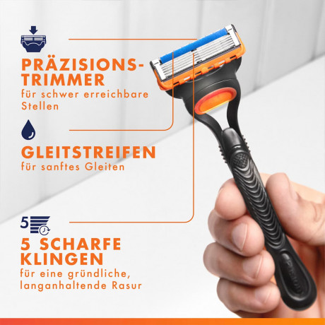 GILLETTE Rasierklingen, Fusion5, 16 St, Джилетт Сменные кассеты Fusion5 для мужской бритвы, 16 шт.
