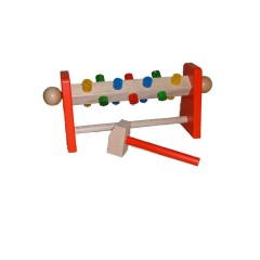 Holzspielzeug Klopfwelle mit Hammer Деревянная игрушка стучит по валу молотком