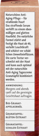 alverde NATURKOSMETIK Serum naturschön Anti-Aging Granatapfel, 30 ml Сыворотка для лица с гранатом