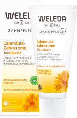 WELEDA ZAHNPFLEGE Calendula-Zahncreme, 75 ml, Зубная паста с календулой и фенхелем без ментола и водорастворимых фторидов, 75 мл