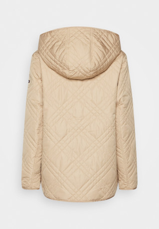 Tommy Hilfiger QUILTED HOODED JACKET Short coat beige СТЕГАНАЯ КУРТКА С КАПЮШОНОМ Короткое пальто бежевый