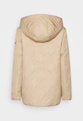 Tommy Hilfiger QUILTED HOODED JACKET Short coat beige СТЕГАНАЯ КУРТКА С КАПЮШОНОМ Короткое пальто бежевый
