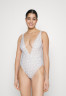 Tommy Hilfiger PLUNGE PRINT Swimsuit white ПРИНТ С ПОГРУЖЕННЫМ ПРИНТОМ Купальник белый