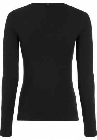 Tommy Hilfiger LANGARM Long sleeved top schwarz  LONG SLEEVE Топ с длинными рукавами черный