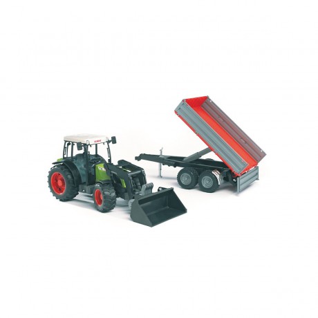 Bruder BRUDER 02112 Class Nectis mit Frontlader + Bordanhanger BRUDER 02112 Class Nectis с фронтальным погрузчиком + бортовой прицеп