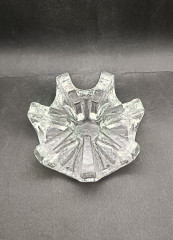 Подсвечник винтажный Chantal, прозрачный, хрустальное стекло, 16 х 6.5, Германия, 1970-80гг.