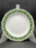Тарелка сервировочная винтажная Meissen, зеленый растительный декор, фарфор, 17.4 см, Германия, 1970-80гг.