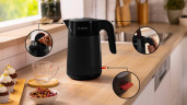BOSCH BOSCH Wasserkocher MyMoment TWK2M163, 1,7 l, 2400 W, Abschaltautomatik, Tassenanzeige, Schwarz matt Чайник BOSCH MyMoment TWK2M163, 1,7 л, 2400 Вт, автоотключение, дисплей чашки, черный матовый