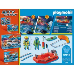 PLAYMOBIL PLAYMOBIL 70144 Seenot: Kitesurfer-Rettung mit Boot PLAYMOBIL 70144 бедствие на море: спасение кайтсерфера с помощью лодки