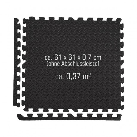 eyepower Puzzlematte Schwarz 63x63x2 12 Matten als Set Коврик-пазл черный 63x63x2 12 матов в комплекте