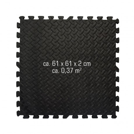 eyepower Puzzlematte Schwarz 63x63x2 12 Matten als Set Коврик-пазл черный 63x63x2 12 матов в комплекте