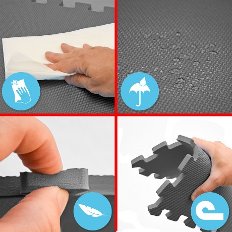 LittleTom Puzzlematte Uni Hellblau Dunkelblau 20 Teile Коврик-пазл Uni Light Blue Dark Blue 20 деталей