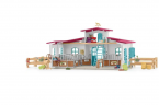 Schleich Horse Club 42567 Игровой набор "Уютный конный двор", ферма с лошадьми и аксессуарами, более 50 элементов, фигурки, конюшня, от 5 лет, Германия