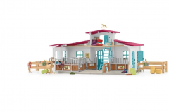 Schleich Horse Club 42567 Игровой набор "Уютный конный двор", ферма с лошадьми и аксессуарами, более 50 элементов, фигурки, конюшня, от 5 лет, Германия