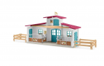 Schleich Horse Club 42567 Игровой набор "Уютный конный двор", ферма с лошадьми и аксессуарами, более 50 элементов, фигурки, конюшня, от 5 лет, Германия