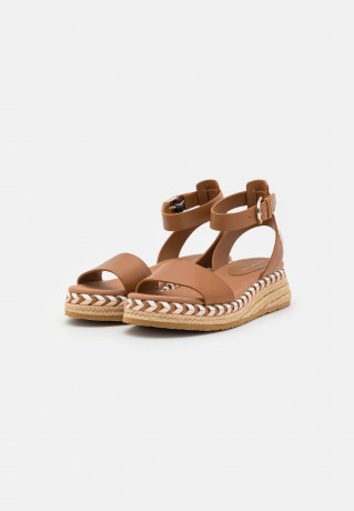 Tommy Hilfiger LOW WEDGE Espadrilles summer cognac НИЗКАЯ КЛЕТКА Эспадрильи летний коньяк