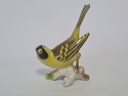 K. TUTTER Фигурка фарфоровая "Желтая птичка на ветке", 8смx7см, Германия, 1940-50гг.