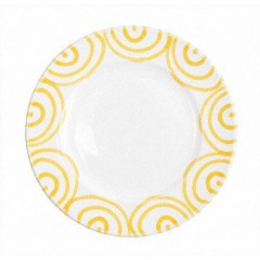 Gmundner Keramik Gmundner Keramik Gelbgeflammt Dessertteller / Fruhstucksteller Gourmet d: 22 cm / h: 2,2 cm Gmundner керамическая тарелка для десерта с желтым пламенем / тарелка для завтрака для гурманов d: 22 см / высота: 2,2 см