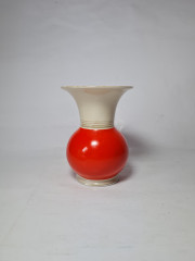 Thoringen Porzellan Фарфоровая ваза в желто-оранжевых тонах с позолотой, 14 x 10,5 см, Германия, 1960-70гг.