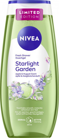 NIVEA Duschgel Starlight Garden, 250 ml, Нивеа Гель для душа с ароматом яблока и ландыша, витамины C и E, увлажнение, 250 мл