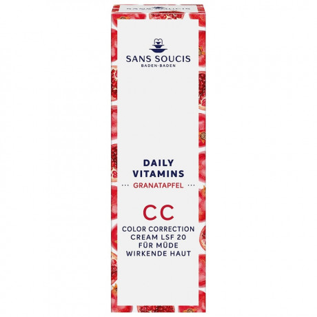 Sans Soucis Granatapfel CC Color Correction Cream LSF 20 Anti-Mudigkeit  Гранатовый CC Крем для коррекции цвета SPF 20 против усталости