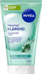 NIVEA Waschgel Klarend Ozeanalgen + Zink, 150 ml, Нивеа Гель для умывания очищающий, океанические водоросли и цинк, для жирной кожи, 150 мл