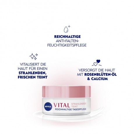 Nivea Vital Strahlender Teint Reichhaltige Tagespflege Яркий сияющий цвет лица Насыщенный дневной уход