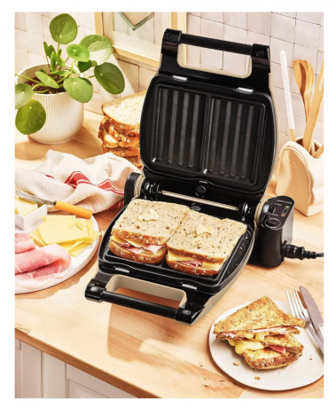 LAGRANGE Waffeleisen 019422 Premium Waffeln Taupe, Вафельница с набором сменных пластин (Франция), 1200 Вт, алюминий, 4 режима, 35x31x14,5 см, серо коричневый ещё