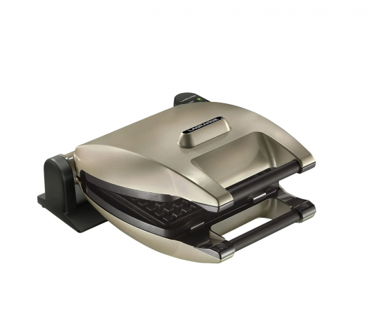 LAGRANGE Waffeleisen 019422 Premium Waffeln Taupe, Вафельница с набором сменных пластин (Франция), 1200 Вт, алюминий, 4 режима, 35x31x14,5 см, серо коричневый ещё