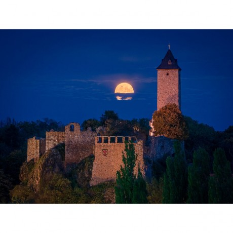CALVENDO Puzzle CALVENDO Puzzle Vollmond uber Burg Giebichenstein Пазл CALVENDO Puzzle Полнолуние над замком Гибихенштайн