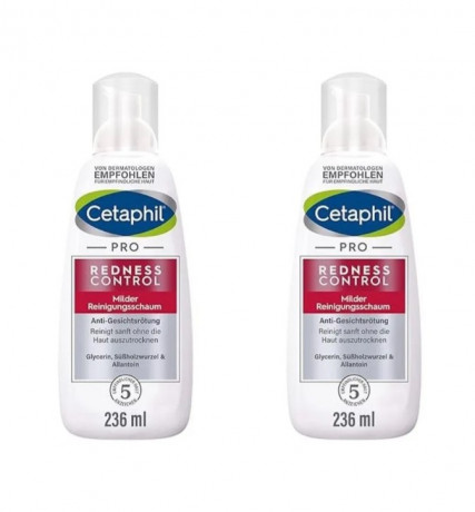 Cetaphil PRO Redness Control milder Reinigungsschaum 236ml x 3st, Пенка для умывания для чувствительной кожи и кожи с покраснениями, мягкое очищение лица, 236 мл x 3шт