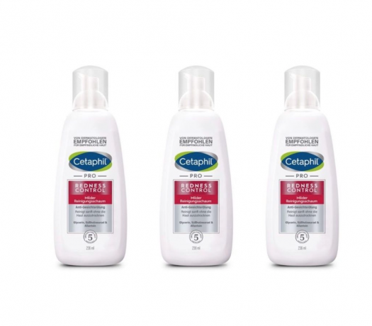 Cetaphil PRO Redness Control milder Reinigungsschaum 236ml x 3st, Пенка для умывания для чувствительной кожи и кожи с покраснениями, мягкое очищение лица, 236 мл x 3шт