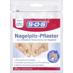 SOS Nagelpilz-Pflaster, 8 Stuck, SOS Пластырь от грибка ногтей, с мочевиной и фумаровой кислотой, 8 шт.