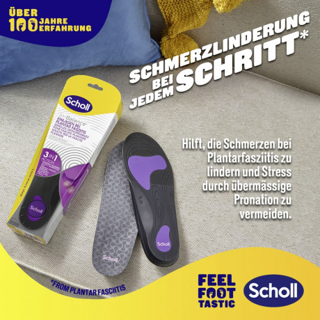 SCHOLL In-Balance Einlagen bei Plantar Fasziitis Gr. M 40-42, 1 St, Шолль Ортопедические стельки при плантарном фасциите, размер M 40-42, 1 пара
